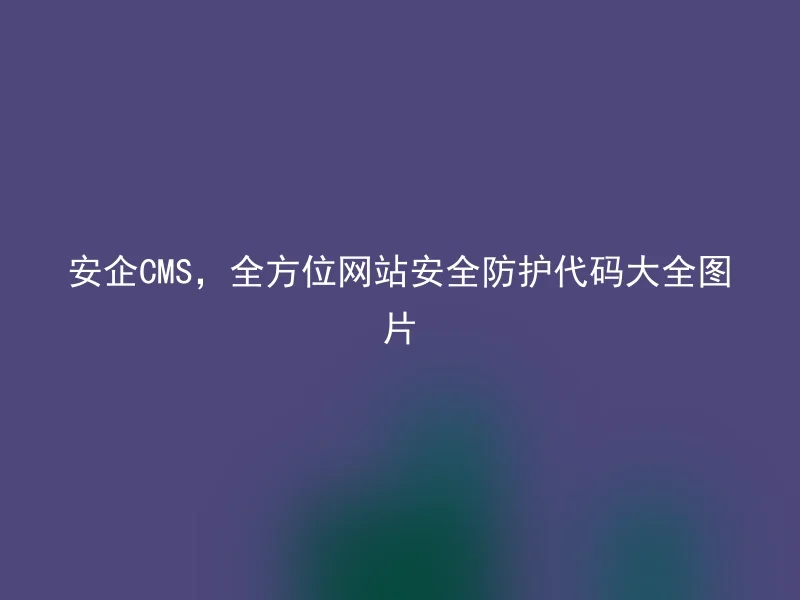 安企CMS，全方位网站安全防护代码大全图片